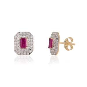 14K Gold silver <b>stud</b> earrings unisex <b>stud</b> earrings unisex jewelry gift - Product Image 1