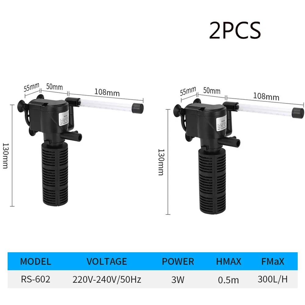 3 in 1 Silent Belüftung wasser reiniger Innen pumpe Tauch aquarium filter Sauerstoff pumpe Tauch wasser reiniger Aquarium