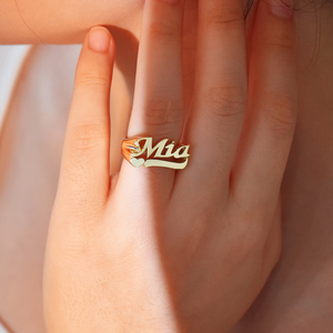 Fashion <strong>Rings</strong> Custom Name Letter <strong>Ring</strong> Personalized Stainless Steel 18k Gold Plated Women <strong>Initial</strong> <strong>Ring</strong> Wholesale - Product Image 1