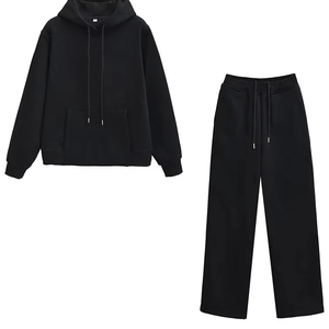 2025 Autumn Collection Casual Pullover <b>Coats</b> Wide Leg Trousers Women's <b>Hooded</b> Sweatshirts <b>with</b> Drawstring Office <b>Lady</b> Outfit - Product Image 1