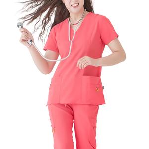 Uniformes de Hospital de Alta Calidad Personalizados, Conjuntos de Uniformes Médicos Elásticos de Secado Rápido para Mujer, Venta al Por Mayor - Product Image 4