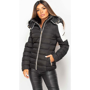 Conçu sur mesure femme doudoune à la mode hiver chaud manches longues respirant tissé Technique teint en plaine - Product Image 1