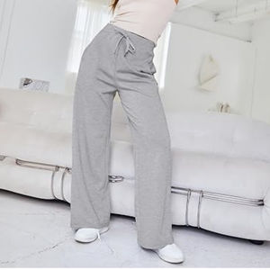 Custom Logo High Waist <b>Women's</b> Cotton <b>Jogger</b> Sweatpants Bulk Wholesale Baggy <b>Flared</b> Sweatpants Custom Logo Cotton Lounge Pants - Product Image 4
