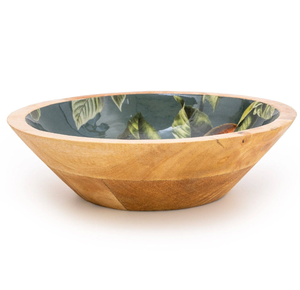 ชุดชามไม้สำหรับอาหารค่ำพิมพ์ลายชามไม้สำหรับสลัดผักสี่ใบชามข้าว - Product Image 1