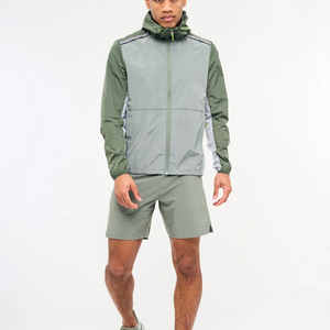 Veste et short coupe-vent zippés en nylon et polyester deux pièces personnalisés Streetwear Survêtement pour l'été - Product Image 2