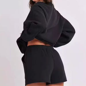 Ladies Comfy Hoodie Short Set Oversized Sweatshirt Shorts Sweatsuit Matching Women Loungewear Set Fall Tracksuits Short Set - Product Image 4