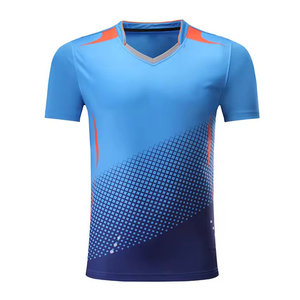 Prix de gros Uniforme de ping-pong respirant à séchage rapide Uniforme de ping-pong de couleur unie imprimé de logo personnalisé de haute qualité - Product Image 1