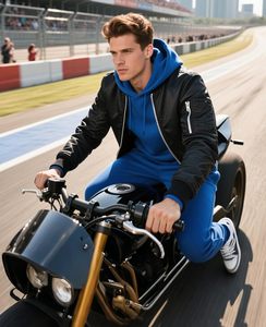 Survêtement de sport personnalisé pour hommes, ensemble d'entraînement en polyester respirant avec veste zippée et pantalon à taille élastique - Product Image 3