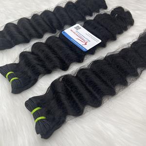 Ready Ship 100% Extensions Remy brutes de meilleure qualité Produit chaud Trame Deepwave Pas de perte Pas d'enchevêtrements Vague naturelle Prix de gros - Product Image 1
