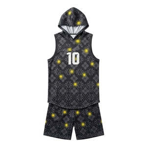 Ensemble de survêtement de football 7v7 personnalisé sans manches avec short, fabricant d'uniformes d'entraînement de football sur mesure pour équipes, OEM, marque privée - Product Image 3