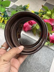 เข็มขัดหนังสีน้ำตาลพร้อมหัวเข็มขัดทองแดงปรับความยาวได้กว้าง5ซม. เครื่องมือทำด้วยมือดีไซน์ใหม่ - Product Image 5