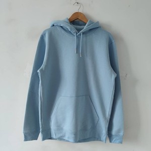 Sweats à capuche bleu clair de qualité supérieure pour hommes femmes vente en gros sweat à capuche thermique en polaire fermeture éclair anti-rétrécissement logo personnalisable - Product Image 1