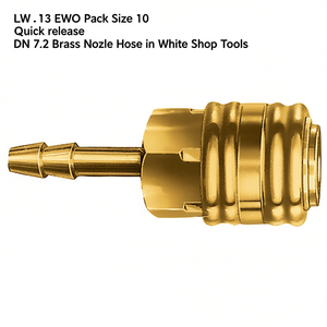 LW 13 EWO Pack de 10 Tuyaux de pulvérisation à dégagement rapide DN 7.2 en laiton blanc Outils d'atelier - Product Image 3