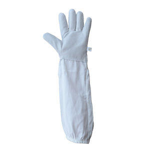 2025 mejor calidad en guantes de apicultura de cuero de vaca apicultores guantes protectores puño de goma amarillo servicio OEM - Product Image 5