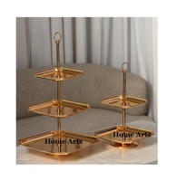 Ensemble de support à gâteaux de deux tailles différentes Support à collations et chocolats de forme ronde au design classique pour la maison et les hôtels