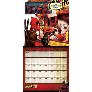 Calendario de Mesa y Planificador 2024 de Marvel con Diseño de Deadpool, Incluye Mini Pósters y Reloj Hechos de Papel - Product Image 5
