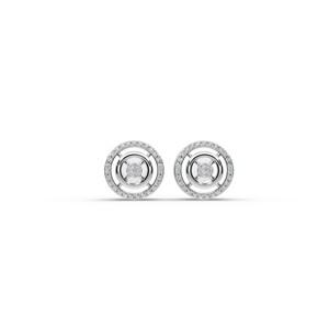 Boucles d'oreilles classiques en diamants de laboratoire de forme ronde - Product Image 6