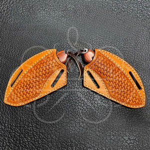 Cuchillos de hoja fija/plegable de cuero granulado de alta calidad hechos a medida, los más vendidos, precio de fábrica, seguridad de alta presión, duraderos - Product Image 4