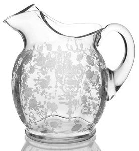 Pichet à eau en résine de polyester au design classique NATUREL Texture en résine avec motif de tourbillon d'abricot pour la cuisine Cadeaux de Noël - Product Image 1