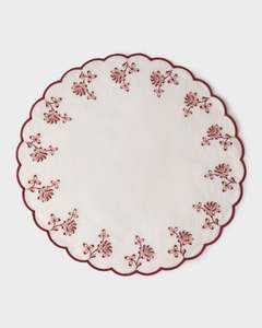 Mantel individual de lino de estilo vintage con bordado para decoración de mesa de comedor retro en casas tradicionales - Product Image 6