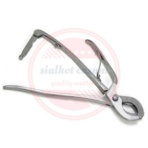 Pince de castration émasculatrice professionnelle avec 3 bras \ Logo personnalisé Instruments vétérinaires en acier inoxydable - Product Image 4