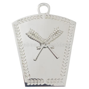 Marca masónica, collar de oficial, joya plateada, joya de regulación inglesa para ropa - Product Image 1