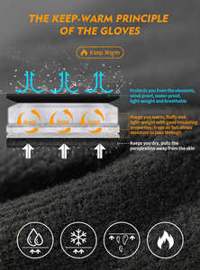 Electric Heated Ski <b>Gloves</b> High Quality Made Ski <b>Gloves</b> Battery Heating Winter <b>Gloves</b> in best sale - Product Image 2