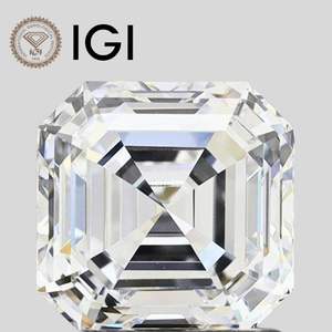 Diamante de Laboratorio Asscher de 5 Quilates, Corte Asscher, Claridad VVS2, Color F, Certificado IGI - Product Image 1