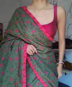 Vêtements imprimés à base régulière Saree Ladies Women Wear Georgette Silk Embroidery Work Sari with Blouse Apparel - Product Image 6