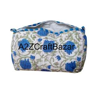 Magnifiques trousses de toilette en coton biologique 100 %, pochettes de maquillage écologiques, sacs à fermeture éclair tendance, logo personnalisé, articles en gros - Product Image 5