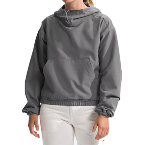 เสื้อมีฮู้ดแขนยาวสำหรับผู้หญิงกระเป๋าจิงโจ้ใส่แบบผ่อนคลายวัสดุลูกไม้ระบายอากาศได้ดีสำหรับกีฬากลางแจ้ง - Product Image 1