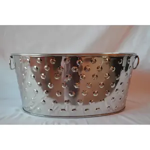 Haute Qualité Grand Refroidisseur De Champagne Bière Seau À Glace Baignoires À Vin Galvanisé Martelé Plaqué Or Nouveau Look Refroidisseur De Vin - Product Image 5