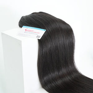 Venta al por mayor Remy Virgin Vietnam Extensiones de cabello humano Hueso recto Topper Color negro Listo para enviar - Product Image 3