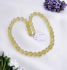 Cuentas de Cuarzo Limón con Corte Cóncavo, Collar de Piedras Preciosas, Cuarzo con Cuentas, para la Elaboración de Joyería Fina - Product Image 5
