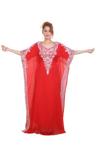 Caftan islamique marocain moderne pour les femmes longue robe de plage longue au sol avec approvisionnement ODM à manches longues respirant - Product Image 2