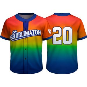 Maillot de baseball pour homme 100% polyester respirant à séchage rapide, design personnalisé, couleur unie, col rond, découpe automatisée, motif 3D - Product Image 3