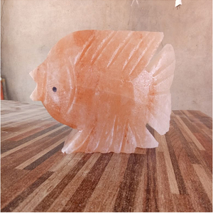 Lámparas de sal del Himalaya con forma de animal Paquete completo Cable eléctrico y bombilla Material orgánico - Product Image 4