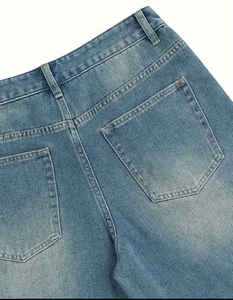 Short en jean décontracté de qualité supérieure pour hommes Style de rue Coupe ample Bermuda court - Product Image 2