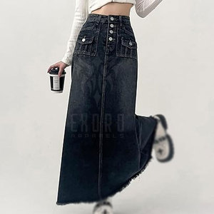 Nueva Llegada, Venta al Por Mayor Personalizada, Ropa EXORO, Falda Informal de Algodón Ligero y Transpirable con Bolsillos de Alta Calidad para Mujer, Otoño 2025 - Product Image 3