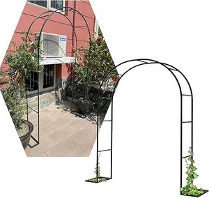 Enrejado de arco de jardín para plantas trepadoras Arcos de boda al aire libre para ceremonia Arcos de jardín de metal negro para decoración de fiestas - Product Image 3