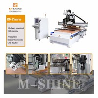 Machine de gravure sur bois de précision CNC 1325 ATC avec commande Syntec, broche simple, moteur à engrenages, 5 axes, NC Studio, PLC