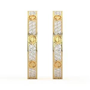 ต่างหูสตั๊ดเพชรสำหรับผู้หญิงดีไซน์ใหม่ล่าสุด - Product Image 1