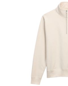 Sweat-shirt à col montant en molleton pour homme, décontracté, chaud, en coton mélangé, manches longues, uni, fermeture éclair, OEM personnalisé en gros - Product Image 4