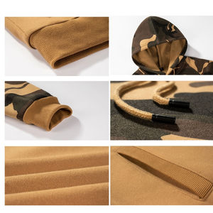 Sweat à capuche personnalisé pour homme 100% coton Tissu doux et chaud de qualité supérieure Confortable élégant Casual Streetwear Tendance Port quotidien - Product Image 2