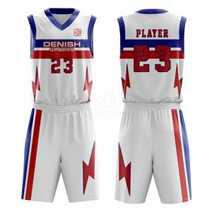 Maillots de basket-ball personnalisés à séchage rapide Uniformes d'été respirants pour jeunes et adultes avec design imprimé Ensembles sublimés personnalisés - Product Image 1