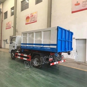 Factory Price Dongfeng 6 Wheels <strong>Small</strong> Hook Lift <strong>Truck</strong> 4x2 Detachable Carriage <strong>Garbage</strong> <strong>Truck</strong> - Product Image 4