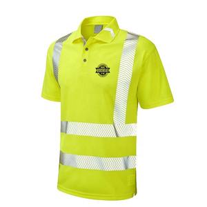 UNIQUE GYM WEAR Camisetas Polo de Seguridad Reflectantes de Alta Visibilidad con Bolsillos y Cinta Reflectante, Ropa de Trabajo con Certificación CE para Hombre - Product Image 2