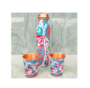 ขวดน้ำทองแดงพิมพ์ลายแตกต่างกันขวดน้ำทองแดงดีไซน์ใหม่ - Product Image 4