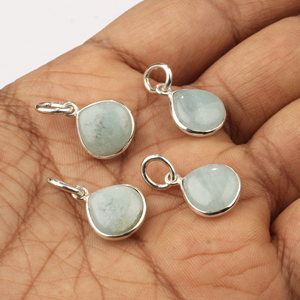 จี้รูปหัวใจสีเงินสเตอร์ลิง925ขนาด12มม. จี้พลอยสีฟ้าธรรมชาติสีฟ้าอัญมณีสีฟ้าอมม่วงขายส่ง - Product Image 1