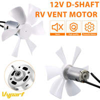 Kipas Aksial Ventilasi RV Vypart 6-Inci 12V Motor Bearing Sleeve Bilah Plastik Konstruksi Plastik Putih untuk Pembuangan Udara Kamar Mandi